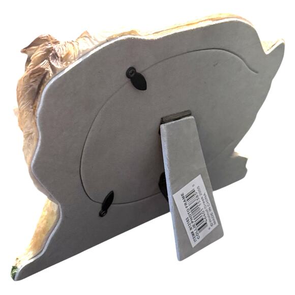 3D Collie Picture Frame Family Dog Brown White Hand Painted Holds 4x6 Photo NEW - Picture 5 of 11